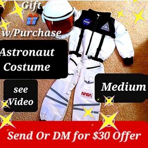 👩‍🚀 NASA Astronaut Halloween Costume White suit boy /girl small